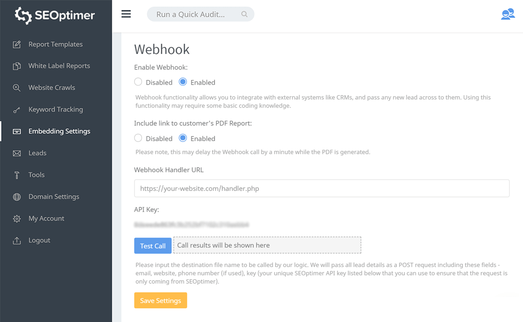 Form webhook